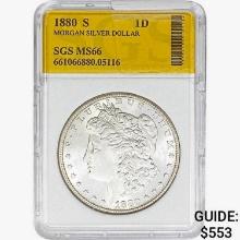1880-S Morgan Silver Dollar SGS MS66