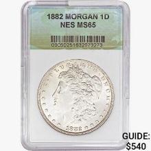 1882 Morgan Silver Dollar NES MS65
