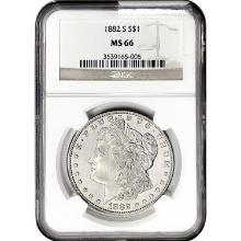 1882-S Morgan Silver Dollar NGC MS66