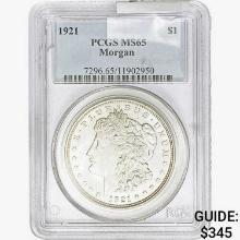 1921 Morgan Silver Dollar PCGS MS65