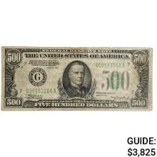 FR. 2201-G 1934 $500 FIVE HUNDRED DOLLARS FRN FEDERAL RESERVE NOTE CHICAGO, IL VERY FINE