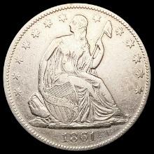 1861-O Seated Liberty Half Dollar NEARLY UNCIRCULATED