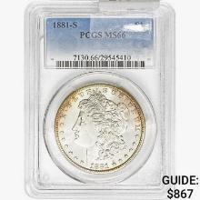 1881-S Morgan Silver Dollar PCGS MS66