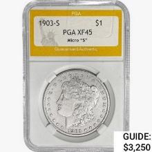 1903-S Morgan Silver Dollar PGA XF45 Micro "S"