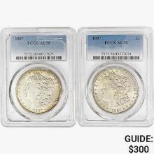 [2] 1887 Morgan Silver Dollar PCGS AU58