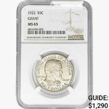 1922 Grant Half Dollar NGC MS65