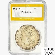 1903-S Morgan Silver Dollar PGA AU50