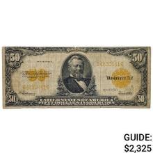 FR. 1200 1922 $50 FIFTY DOLLARS GRANT GOLD CERTIFICATE CURRENCY NOTE VERY FINE