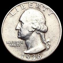 1836-D Washington Silver Quarter CLOSELY UNCIRCULATED