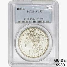 1884-S Morgan Silver Dollar PCGS AU50