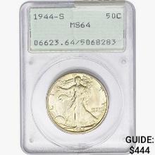 1944-S Walking Liberty Half Dollar PCGS MS64