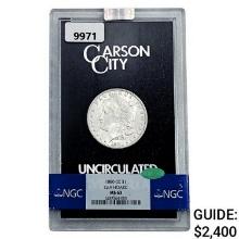 1880-CC Morgan Silver Dollar NGC MS63 CAC GSA