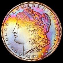 1896 Toned Morgan Silver Dollar CHOICE BU