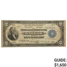 FR. 776 1918 $2 TWO DOLLARS BATTLESHIP FRBN FEDERAL RESERVE BANK NOTE DALLAS, TX