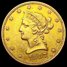 1907 $10 Gold Eagle CLOSELY UNCIRCULATED