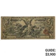 FR. 270 1896 $5 FIVE DOLLARS EDUCATIONAL SILVER CERTIFICATE CURRENCY NOTE