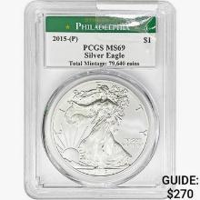 2015-P Silver Eagle PCGS MS69
