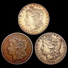 1878,1879,1921-S Morgan Silver Dollar Collection [3 Coins] HIGH GRADE