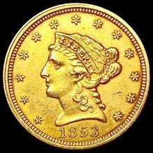 1853 $2.50 Gold Quarter Eagle CLOSELY UNCIRCULATED