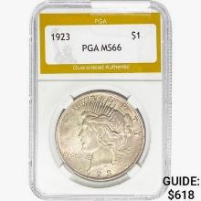 1923 Silver Peace Dollar PGA MS66