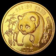 1986 China 1oz Gold Panda CLOSELY UNCIRCULATED