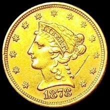 1878-S $2.50 Gold Quarter Eagle NEARLY UNCIRCULATED