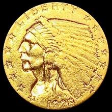 1928 $2.50 Gold Quarter Eagle CLOSELY UNCIRCULATED