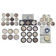 [42] [21] Morgan [14] Peace [7] Eisenhower Silver Dollars