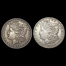 1878, 1921 Morgan Silver Dollar Collection [2 Coins] HIGH GRADE
