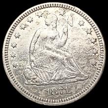 1871 Seated Liberty Quarter CLOSELY UNCIRCULATED