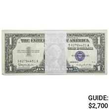 PACK OF (100) 1957 $1 ONE DOLLAR SILVER CERTIFICATES CURRENCY NOTES GEM UNCIRCULATED