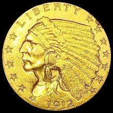 1912 $2.50 Gold Quarter Eagle CHOICE AU