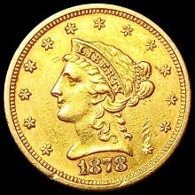 1878-S $2.50 Gold Quarter Eagle CLOSELY UNCIRCULATED