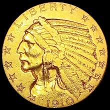 1910-S $5 Gold Half Eagle HIGH GRADE