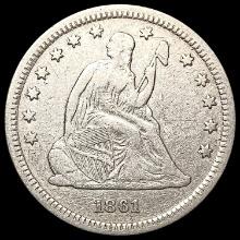 1861 Seated Liberty Quarter LIGHTLY CIRCULATED