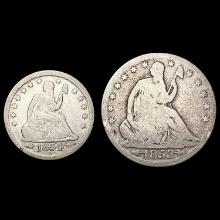 1853-1854 Seated Liberty Coin Collection [2 Coins] HIGH GRADE
