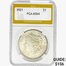 1921 Morgan Silver Dollar PGA MS64