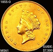 1855-O Rare Gold Dollar UNCIRCULATED