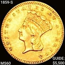1859-S Liberty Head Dollar UNCIRCULATED