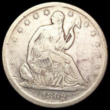 1862-S Seated Liberty Half Dollar LIGHTLY CIRCULATED