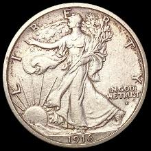 1916-D Walking Liberty Half Dollar NEARLY UNCIRCULATED