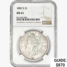 1889-S Morgan Silver Dollar NGC MS61