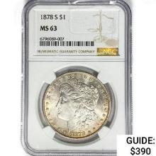 1878-S Morgan Silver Dollar NGC MS63