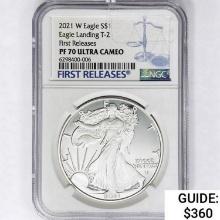 2021-W American Silver Eagle NGC PF70 UC, T-2