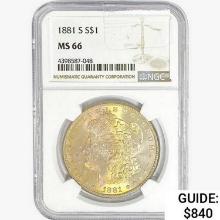 1881-S Morgan Silver Dollar NGC MS66