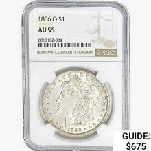 1886-O Morgan Silver Dollar NGC AU55