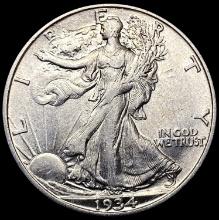 1934-S Walking Liberty Half Dollar CLOSELY UNCIRCULATED