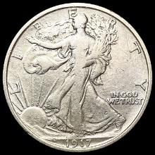 1917-D Walking Liberty Half Dollar CLOSELY UNCIRCULATED