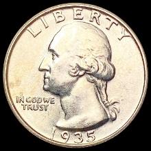 1935-S Washington Silver Quarter CLOSELY UNCIRCULATED