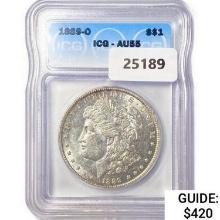 1889-O Morgan Silver Dollar ICG AU55